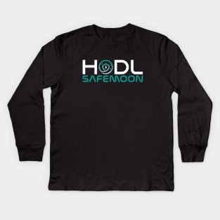 Safemoon Cryptocurrency HODL Kids Long Sleeve T-Shirt